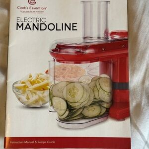 Cook's Essentials Electric Mandoline - Red